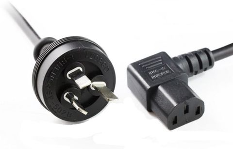 C13 left angle to GPO cables blk