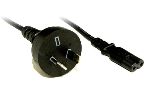 C7 figure 8 to10A GPO power lead black - 3M