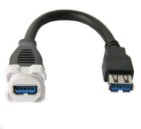 Wallplate insert USB 3.0 for Clipsal plates 100mm