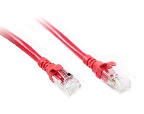 1m Cat6A red Konix LSZH STP ethernet cable