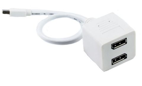 Mini-DisplayPort splitter to 2x DisplayPort M-F