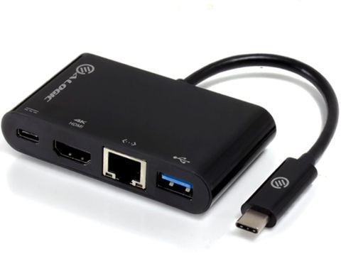 ALOGIC USB-C MultiPort Adapter with HDMI/USB 3.0/Gigabit Ethernet/USB-C with Power (60W)