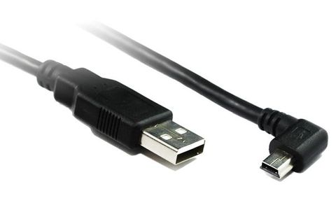 2m USB Type A 2.0 to right angle Mini-B 5-pin cable