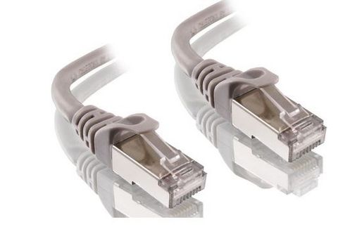 1m Cat6A Grey Alogic LSZH shielded cable