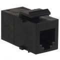 Cat 5E RJ45 Snap In Keystone Coupler Black
