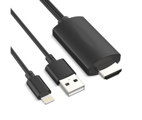 Lightning to HDMI Cable with USB power - 1.8m