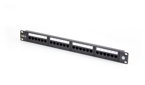 Serveredge 24 Port CAT6 Patch Panel - 1RU, UTP- Includes Cable Management Bar