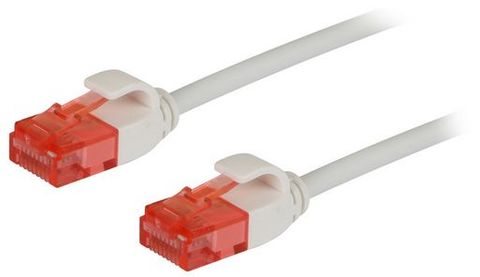 3m Cat6A Slimline unshielded white ethernet cable