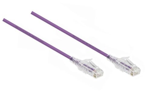 2.5m Cat6 Purple ultra-slim LSZH UTP ethernet cable