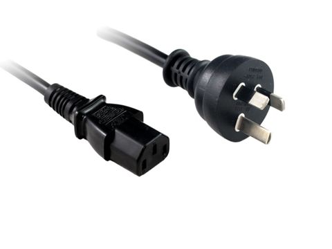 0.3m Konix C13 10A GPO Mains Power Cable Black