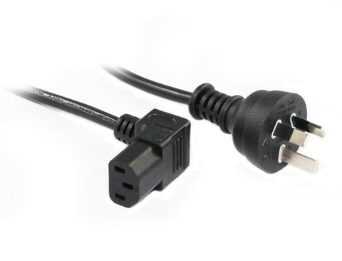 GPO to C13 Vertical Cable Blk