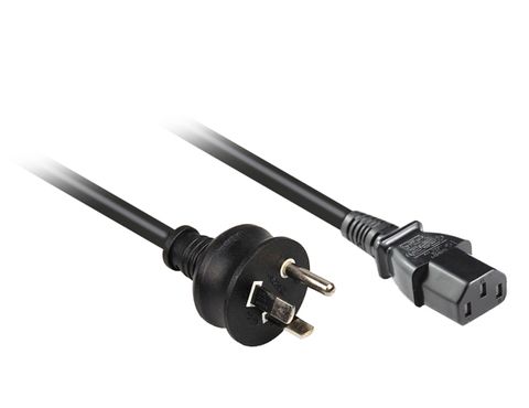 C13 GPO round earth cables blk