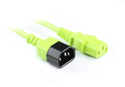 IEC13 to IEC14 cables green