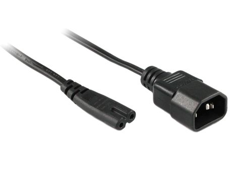 C7 to C14 black 10A IEC power extension lead - 1.5M