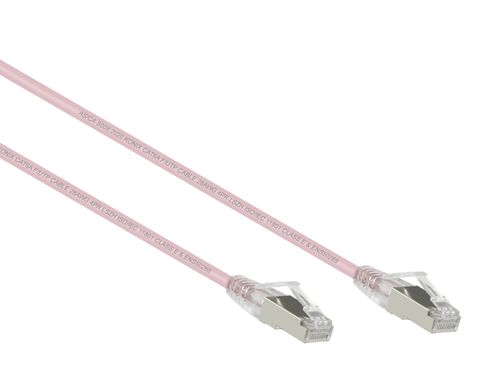 Cat6A LSZH STP ultra slim cables Konix PINK