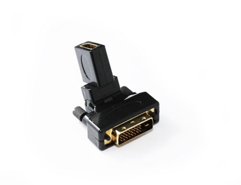 DVI M to HDMI F Adaptor 360 Degree Swivel