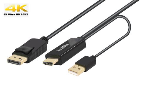 2M HDMI 2.0 to Displayport 1.2 Cable Supports 4K 60Hz
