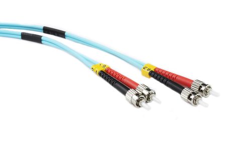 ST to ST OM3 Multimode Duplex Premium Patch Lead 30 Metre