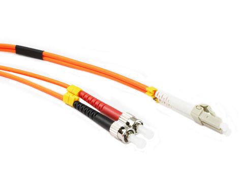 LC to ST OM1 Multimode Duplex Premium Patch Lead 2.5 Metre