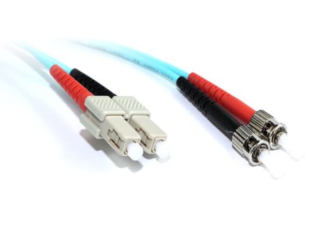 SC to ST OM3 Multimode Duplex Patch Lead 3 Metre