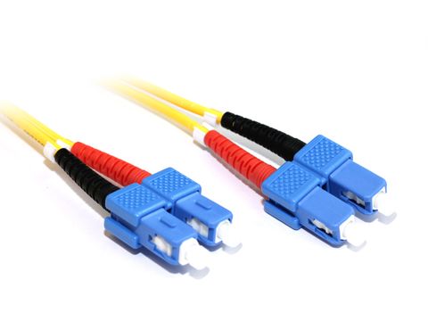 SC to SC OS2 Single Mode Duplex Patch Lead 1 Metre