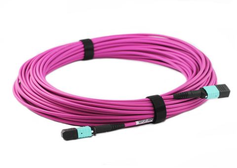 20m 12 Core MPO Female to Female OM4 Fibre Trunk Cable Type B