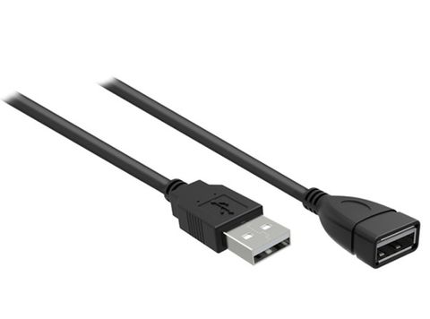 1M USB 2.0 AM/AF Extension Cable 28+24AWG in Black