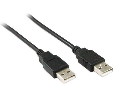 1M USB 2.0 AM/AM 28+24AWG Cable in Black