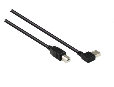 2M USB 2.0 Right Angle AM To BM Cable