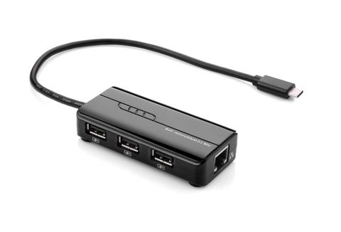 20CM USB 3.1 Type-C Male to 10/100 LAN & USB 3 Port Hub
