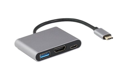 20CM USB 3.1 Type-C Male to HDMI 2.0 + USB 3.0 + Type-C Converter