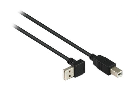 2M USB 2.0 Down Angle AM to BM Cable