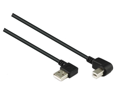 2M USB 2.0 Right Angle AM To Right Angle BM Cable