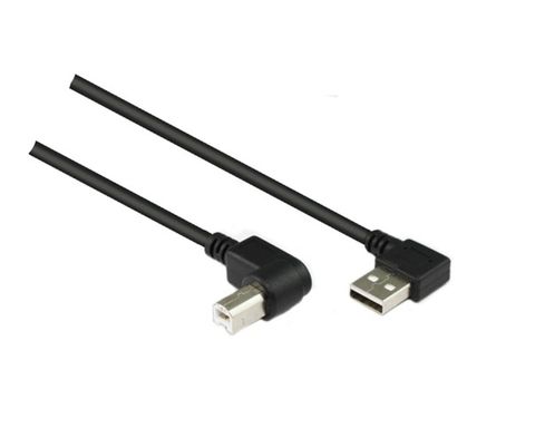 0.7m USB-A Right Angle to USB-B Right Angle