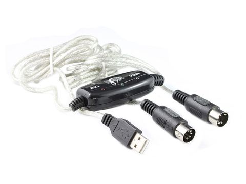 USB 2.0 to dual MIDI port cable