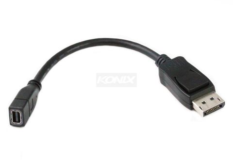 Konix DisplayPort Male to Mini DisplayPort Female Adapter