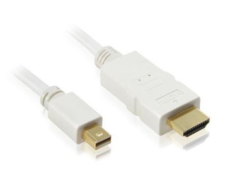 1M Mini Displayport 1.2 to HDMI 4K@30Hz Cable White