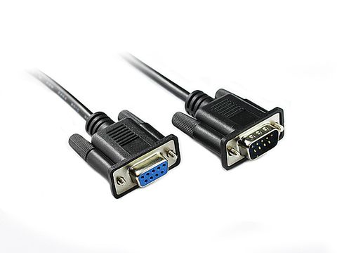2M DB9M-DB9F Serial Extension Cable in Black