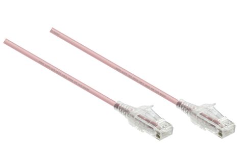 0.2m Cat6 Pink ultra-slim LSZH UTP ethernet cable