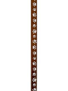 Paw Print Ribbon - Brown - 1/4" - 100 yards per roll