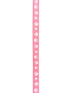 Paw Print Ribbon - Pink - 1/4" - 100 yards per roll