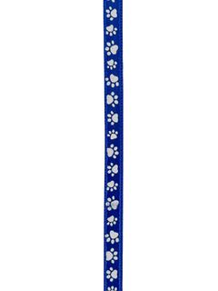 Paw Print Ribbon - Blue - 1/4" - 100 yards per roll