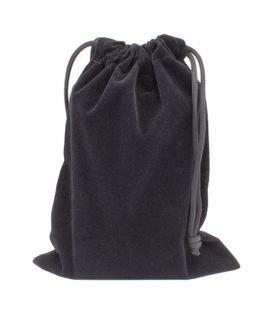 Extra Large Velvet Pouch - Plain - Black - 25 pcs