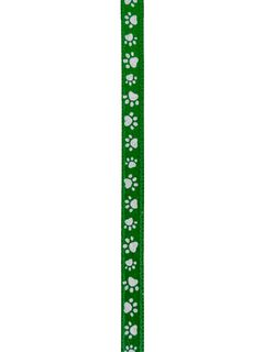 Paw Print Ribbon - Green - 1/4" - 100 yards per roll