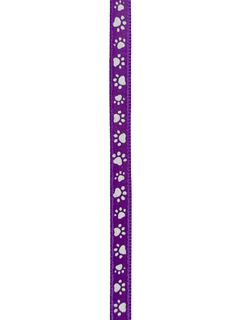 Paw Print Ribbon - Purple - 1/4" - 100 yards per roll