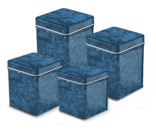 Blue Marble Tin Urn - 40 Small (25 CI) and 40 Medium (58 CI) per case
