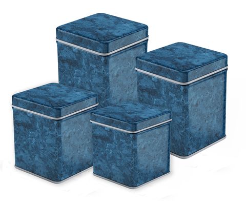 Blue Marble Tin Urn