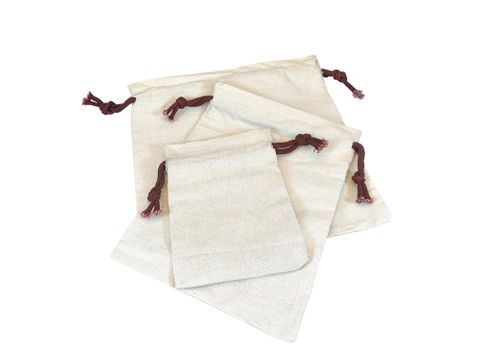 Burlap Drawstring Pouches