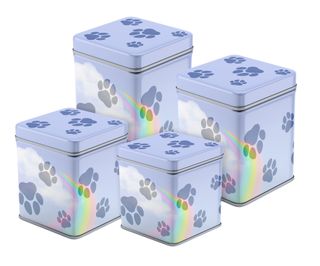 Paw Print Tin Urn - 40 Small (25 CI) and 40 Medium (58 CI) per case