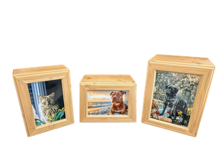 Real Bamboo Photo Urn - Small - 40CI - 16 pcs
